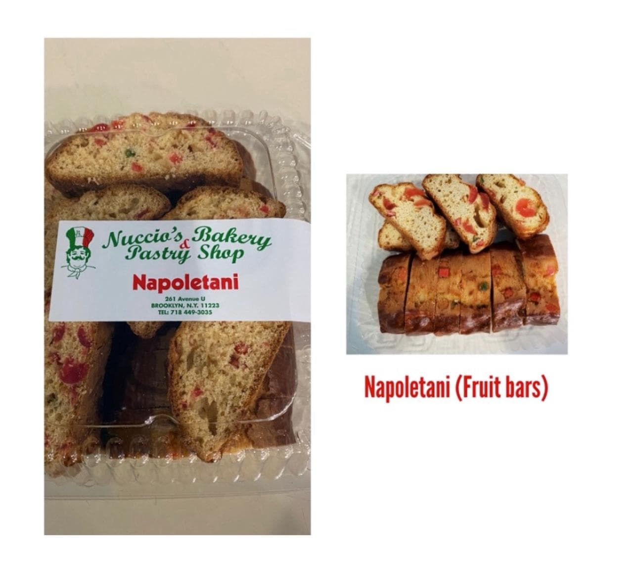 Boxed Napoletani Italian fruit bars